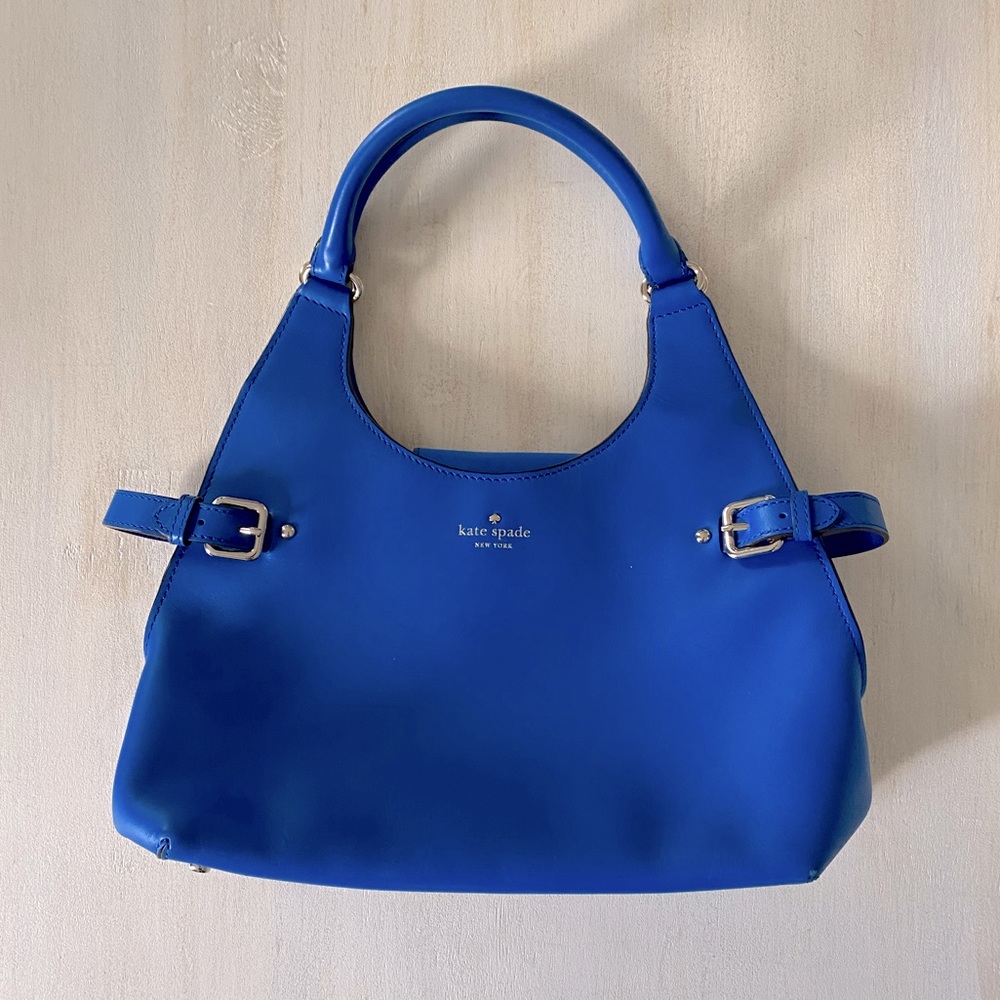 Kate spade royal blue hand bag purse with dust bag